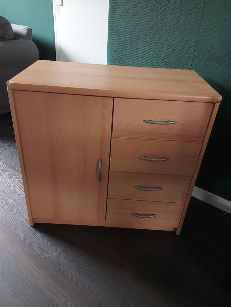 Nachtkastje, Huis en Inrichting, Kasten | Ladekasten, Ophalen, Gebruikt, 1 of 2 laden, Minder dan 100 cm