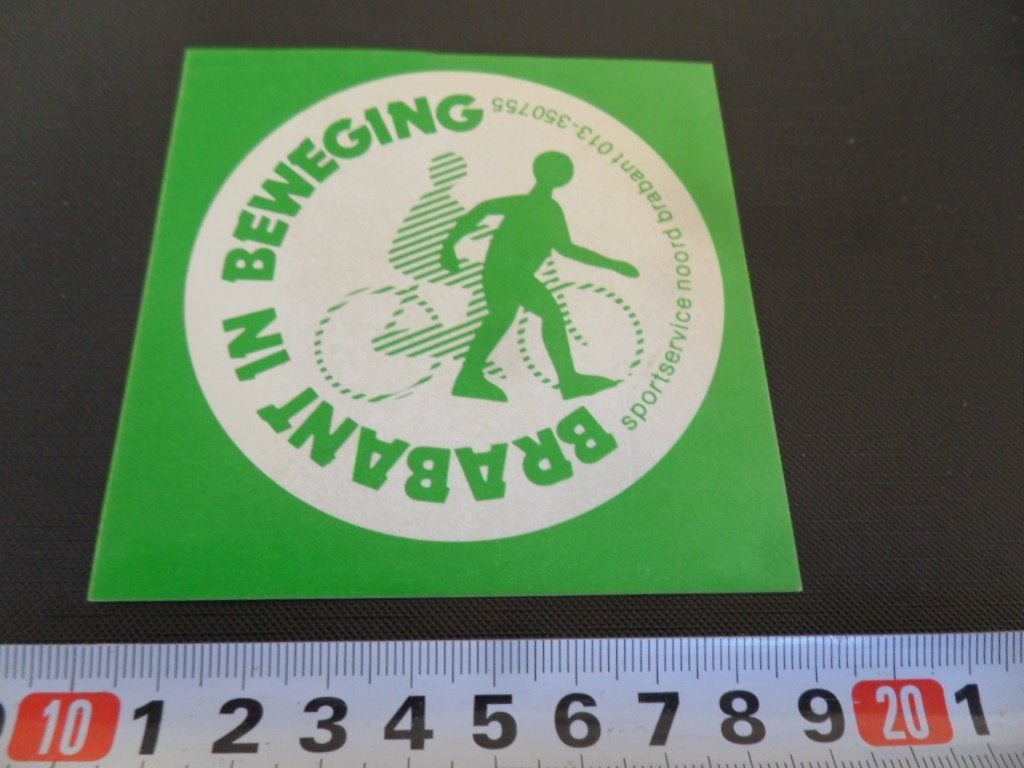 sticker Brabant in beweging sportservice  BUS054, Ophalen of Verzenden, Zo goed als nieuw