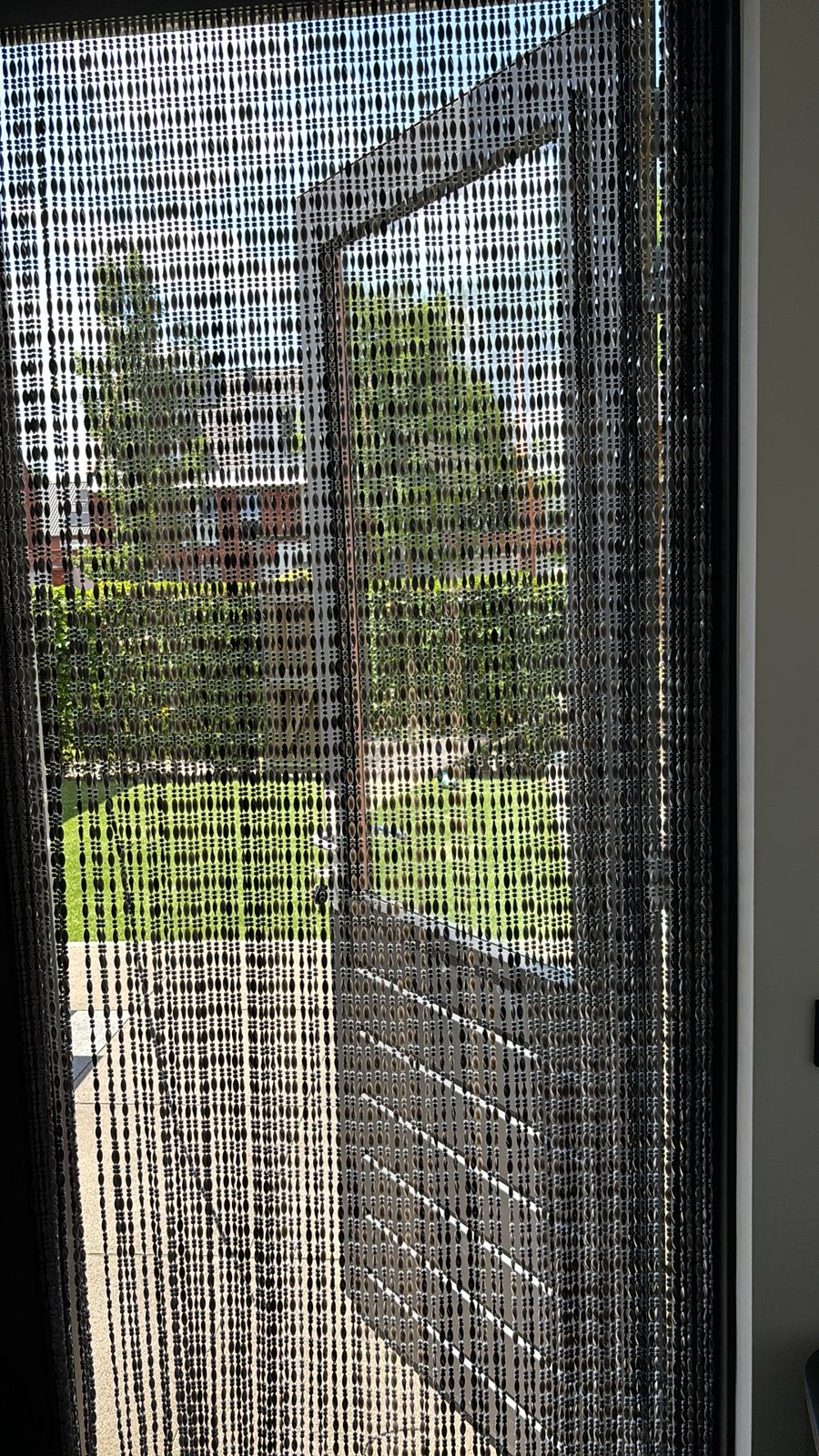 Kralengordijn Genoa grijs 100x230, Huis en Inrichting, Ophalen, Zo goed als nieuw