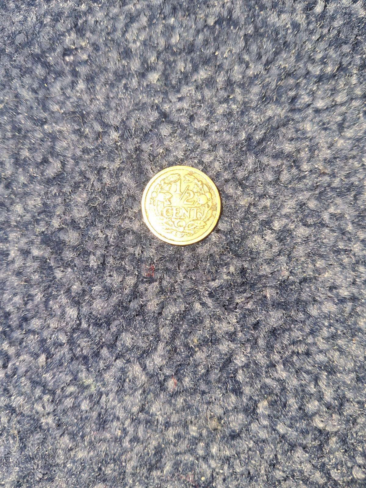 Zeldzame halve cent munt uit 1928, Koning Willem III, Ophalen, Koning Willem III, 1 cent, Losse munt
