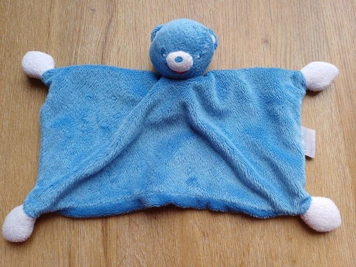 nestle doekje knuffeldoekje blauw beer beertje, Ophalen of Verzenden, Gebruikt, Beer