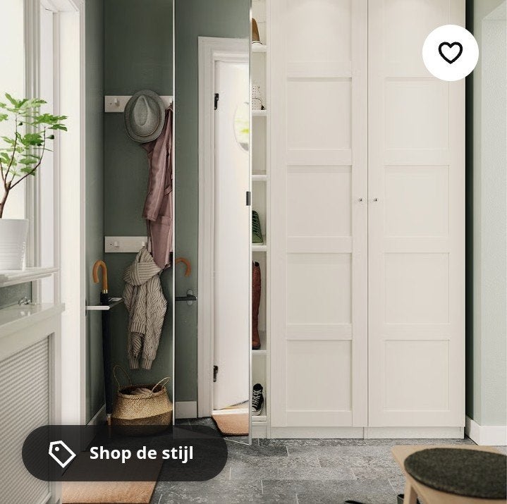 Ikea pax hoge spiegel deur 236 cm hoog, Ophalen, 200 cm of meer, 50 tot 100 cm, Minder dan 25 cm