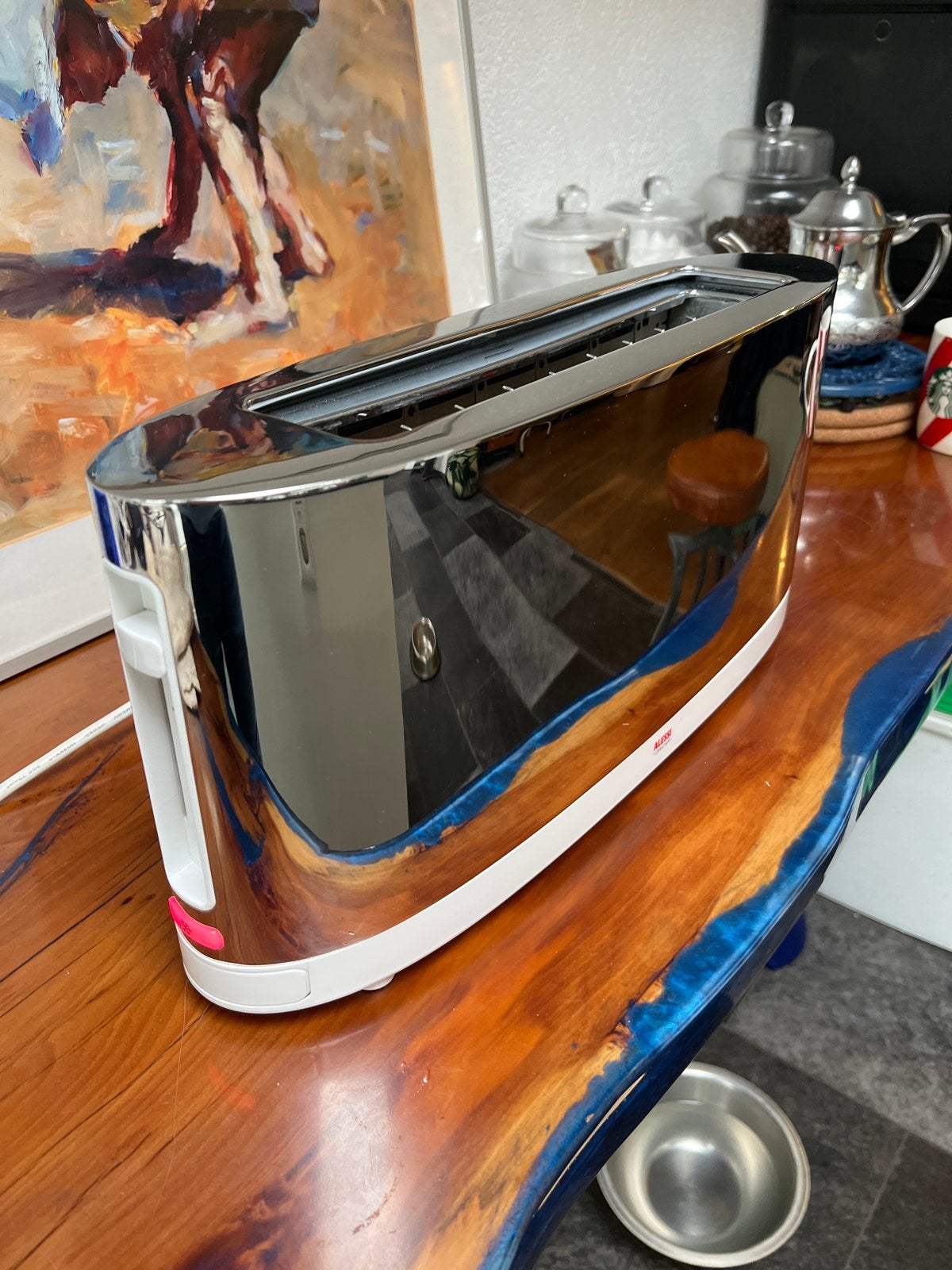 Alessi Toaster/Broodrooster SG68 Italiaans design, Ophalen of Verzenden, Gebruikt