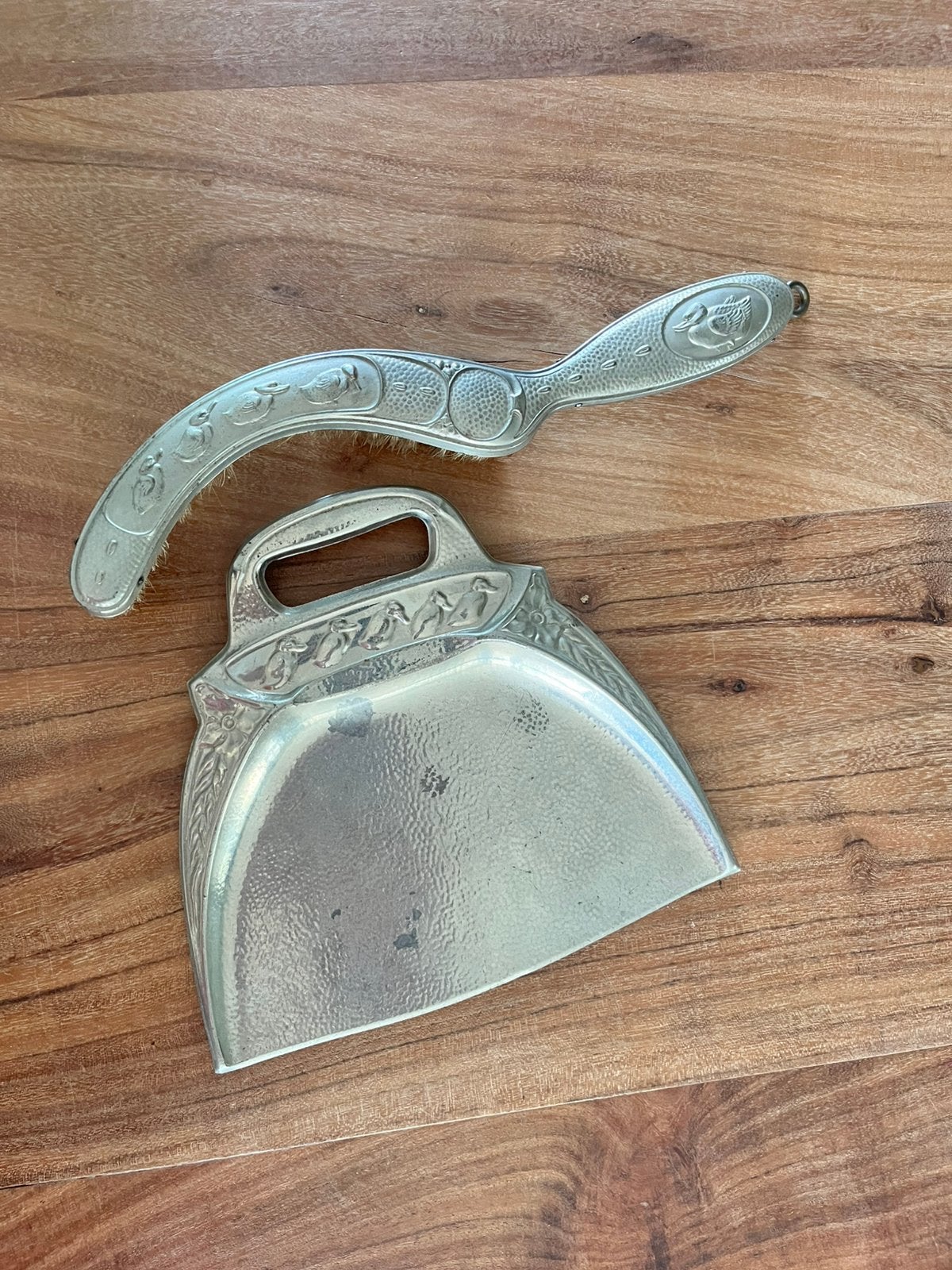 Jugendstil stoffer en blik verzilverd, Antiek en Kunst, Ophalen of Verzenden
