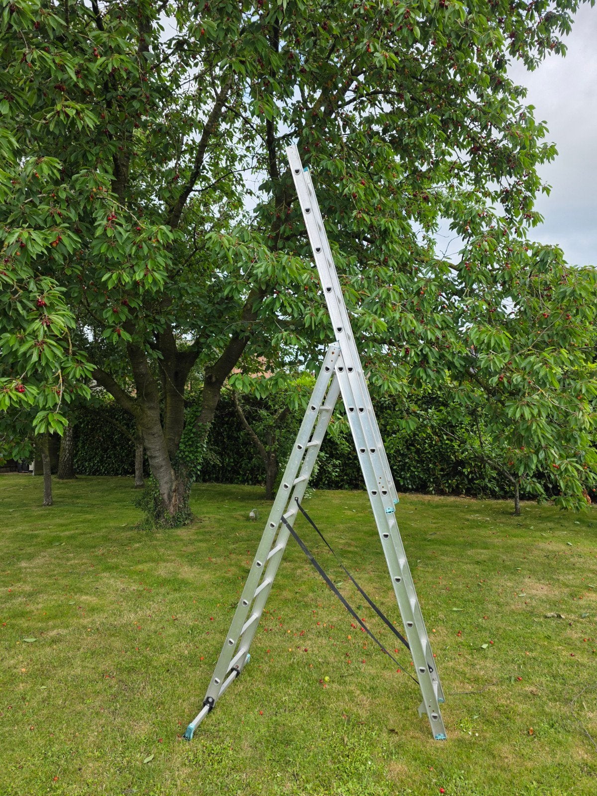 Aluminium Reformladder 3x9 treden, 5,85 meter, Doe-het-zelf en Verbouw, Ladders en Trappen, Ophalen of Verzenden
