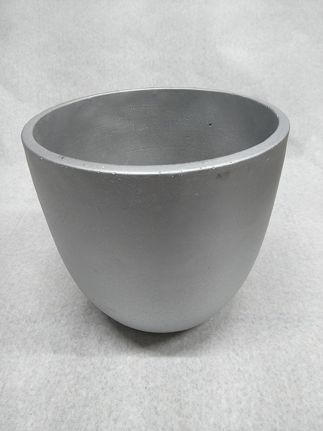 Adana Smooth Silver bloempot 18x17 cm, Rond, Nieuw, Ophalen of Verzenden, Aardewerk