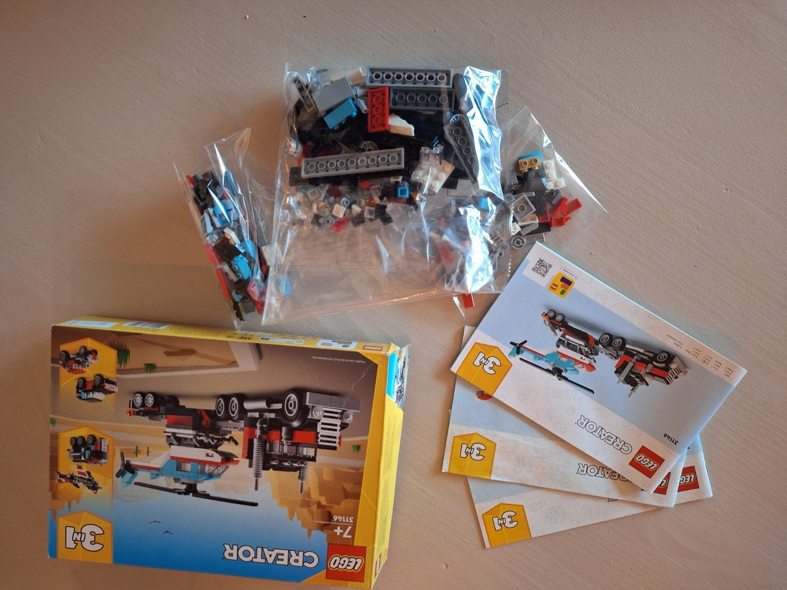 Lego 3 in 1 Truck met Helicopter nieuw, Lego, Nieuw, Ophalen of Verzenden, Creator