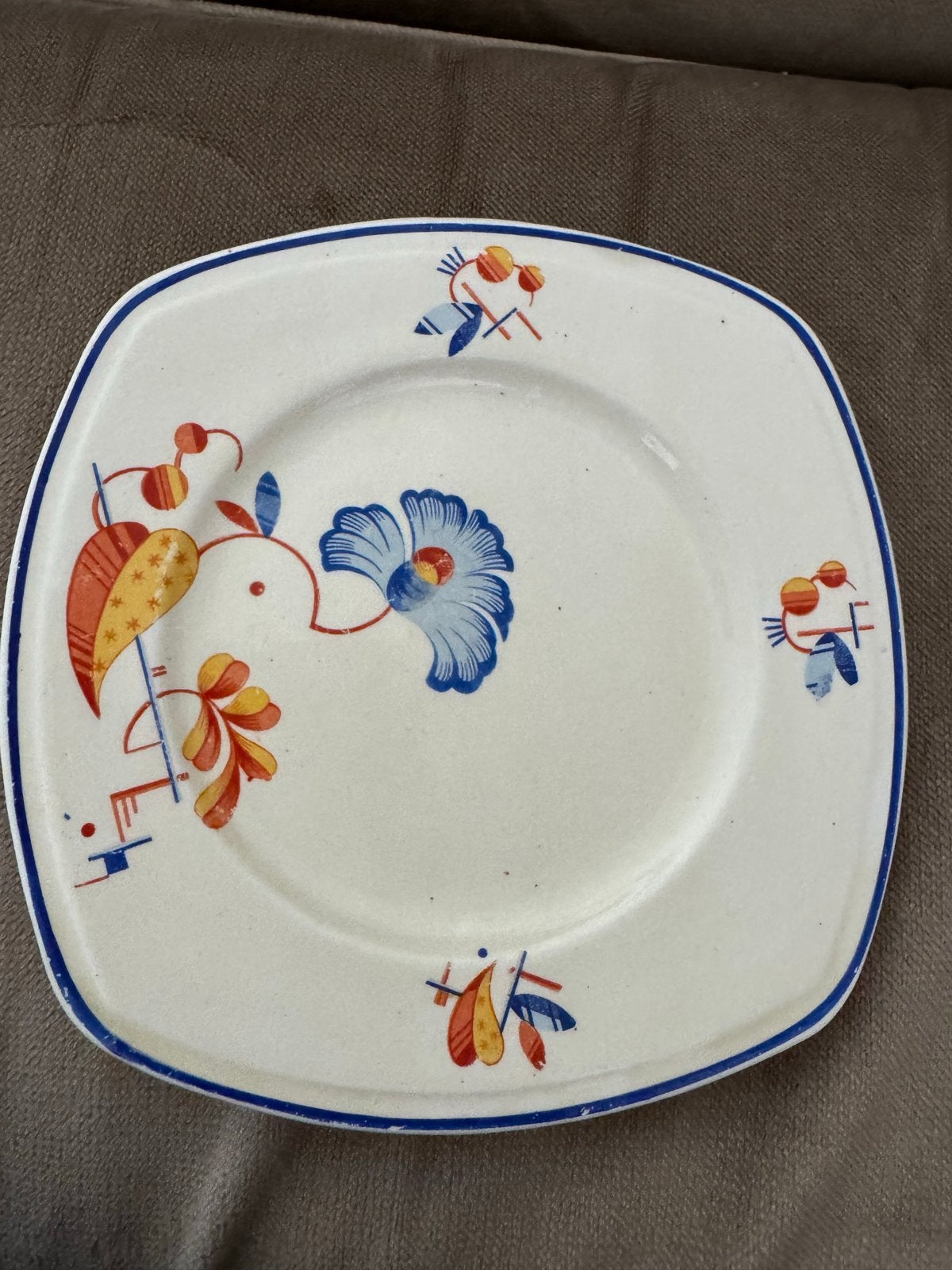 Set van 10 vintage Société Céramique Maastricht borden, Ophalen of Verzenden