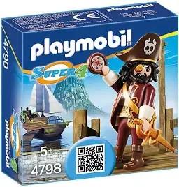 Playmobil 4798 Super4 Piraat met kompas en zwaard, Ophalen of Verzenden, Zo goed als nieuw