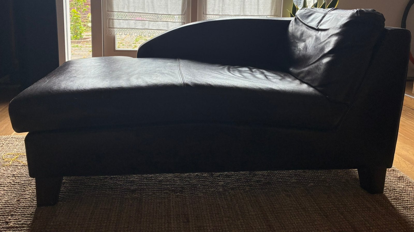 Chaise-longue  leer, Antiek en Kunst, Ophalen of Verzenden