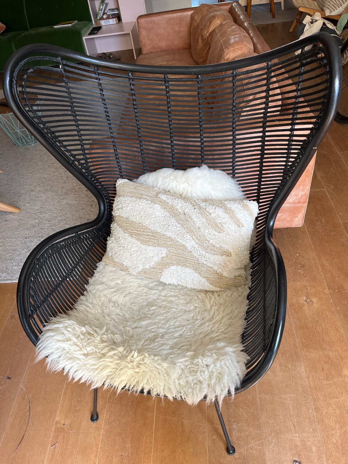 HK Living egg chair, Ophalen, Gebruikt, Riet of Rotan, HK living