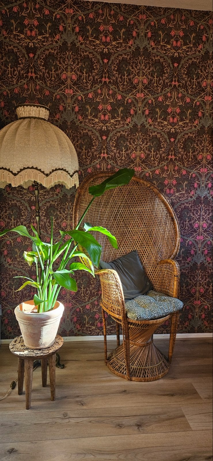 Vintage rotan pauwenstoel, Ophalen