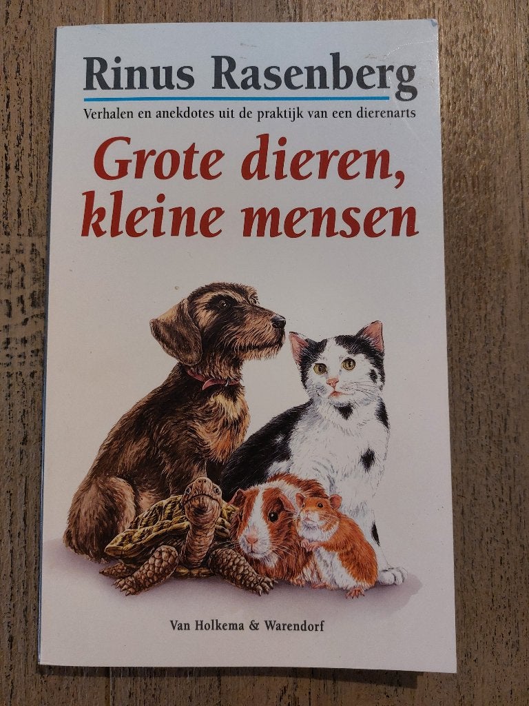 Grote dieren kleine mensen Rinus Rasenberg isbn 9026966717, Ophalen of Verzenden, Zo goed als nieuw, Overige diersoorten, Rinus Rasenberg