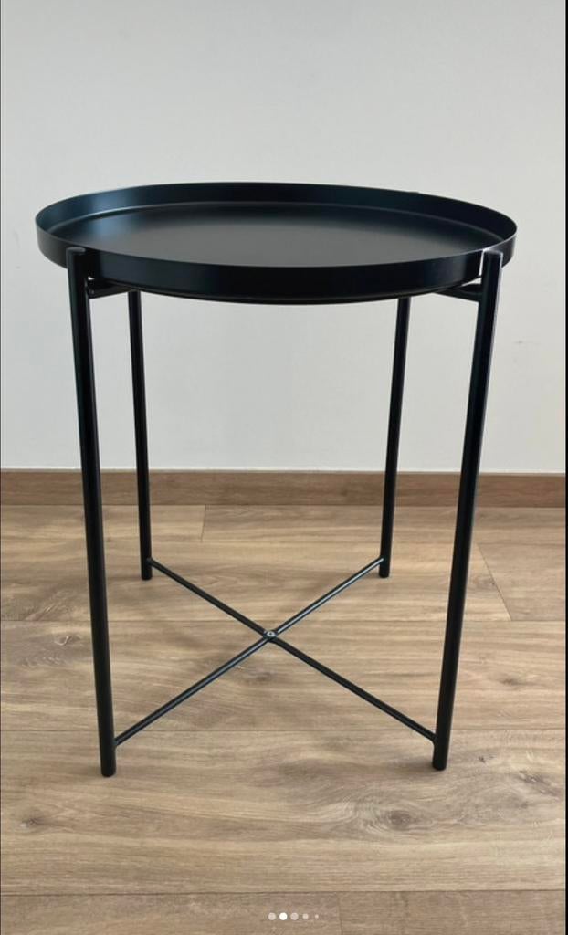 Ikea bijzet tafel, Ophalen of Verzenden, Zo goed als nieuw, Rond, Minder dan 55 cm
