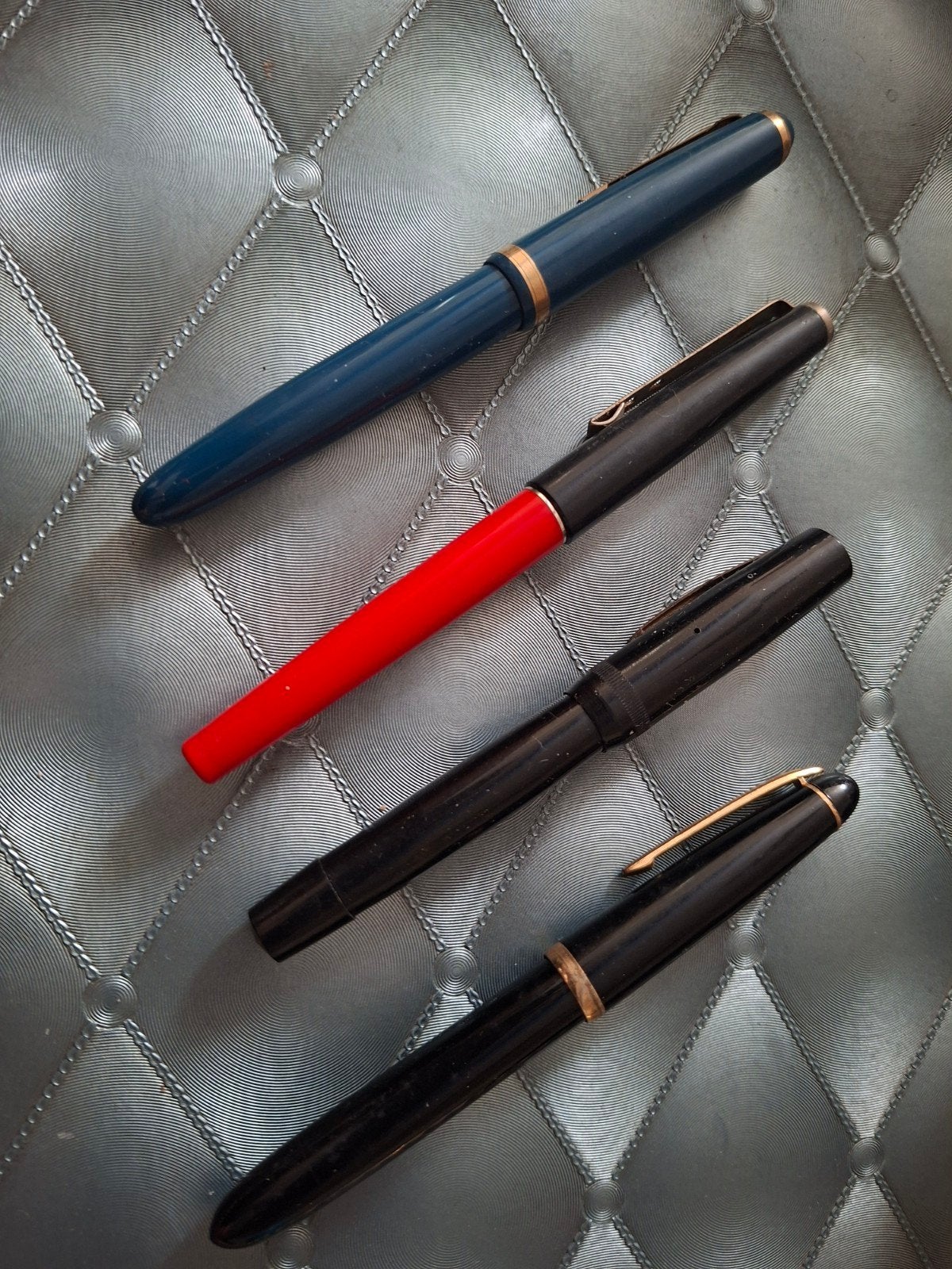 Vintage Lamy 14k & Osmia gouden vulpennen set (4st), Ophalen of Verzenden, Gebruikt, Vulpen, Overige merken