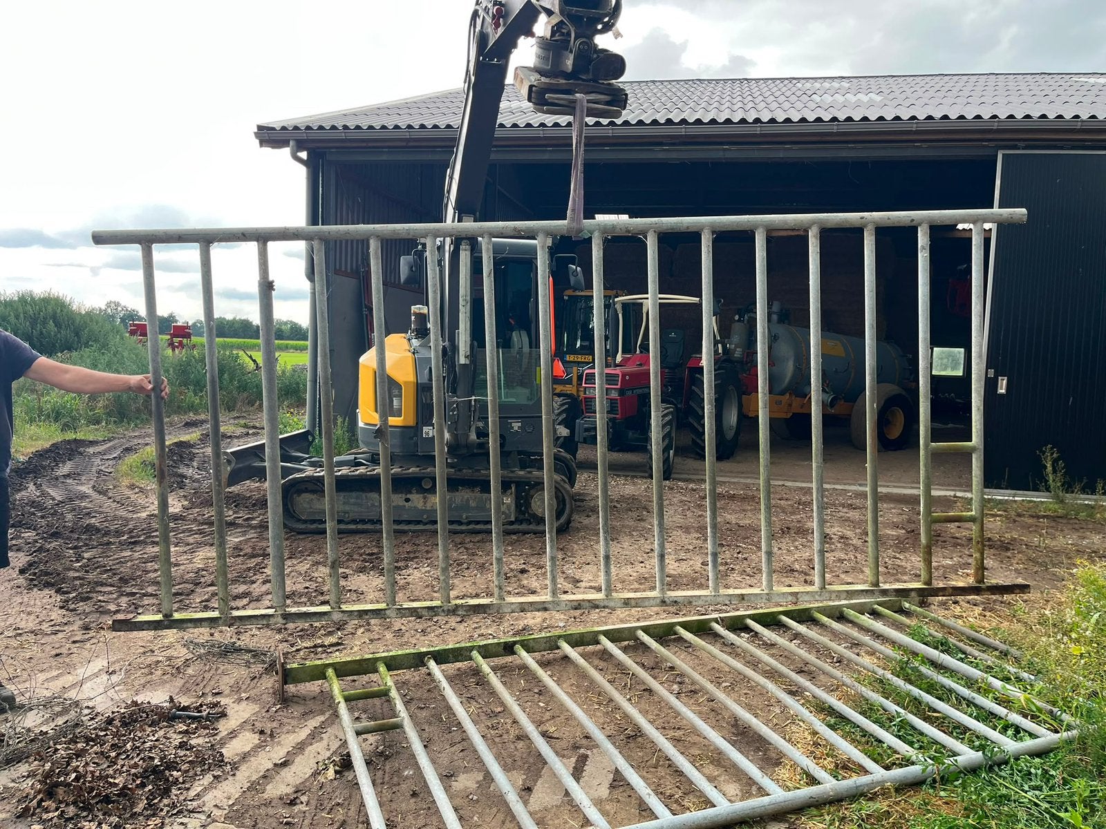 Zwaar stieren hek, Tuin en Terras, Ophalen of Verzenden, Zo goed als nieuw, IJzer