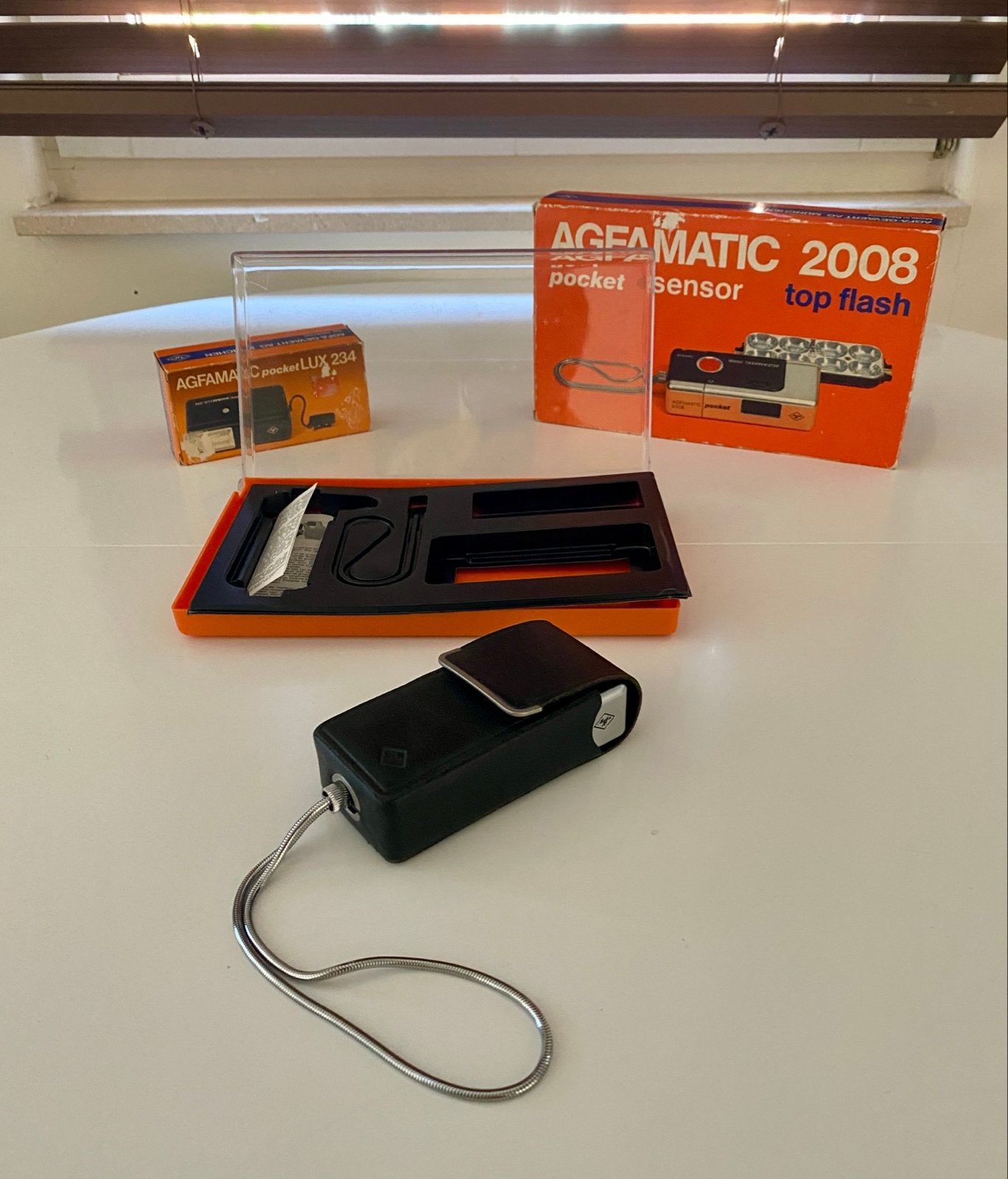 Vintage Agfamatic 2008 Pocket camera met electronische flash, Ophalen of Verzenden, Zo goed als nieuw, Compact, Overige Merken
