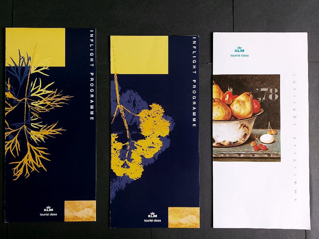 3x KLM welkom aan boord folder (K758), Verzamelen, Luchtvaart en Vliegtuigspotten, Ophalen of Verzenden, Gebruikt, Boek of Tijdschrift