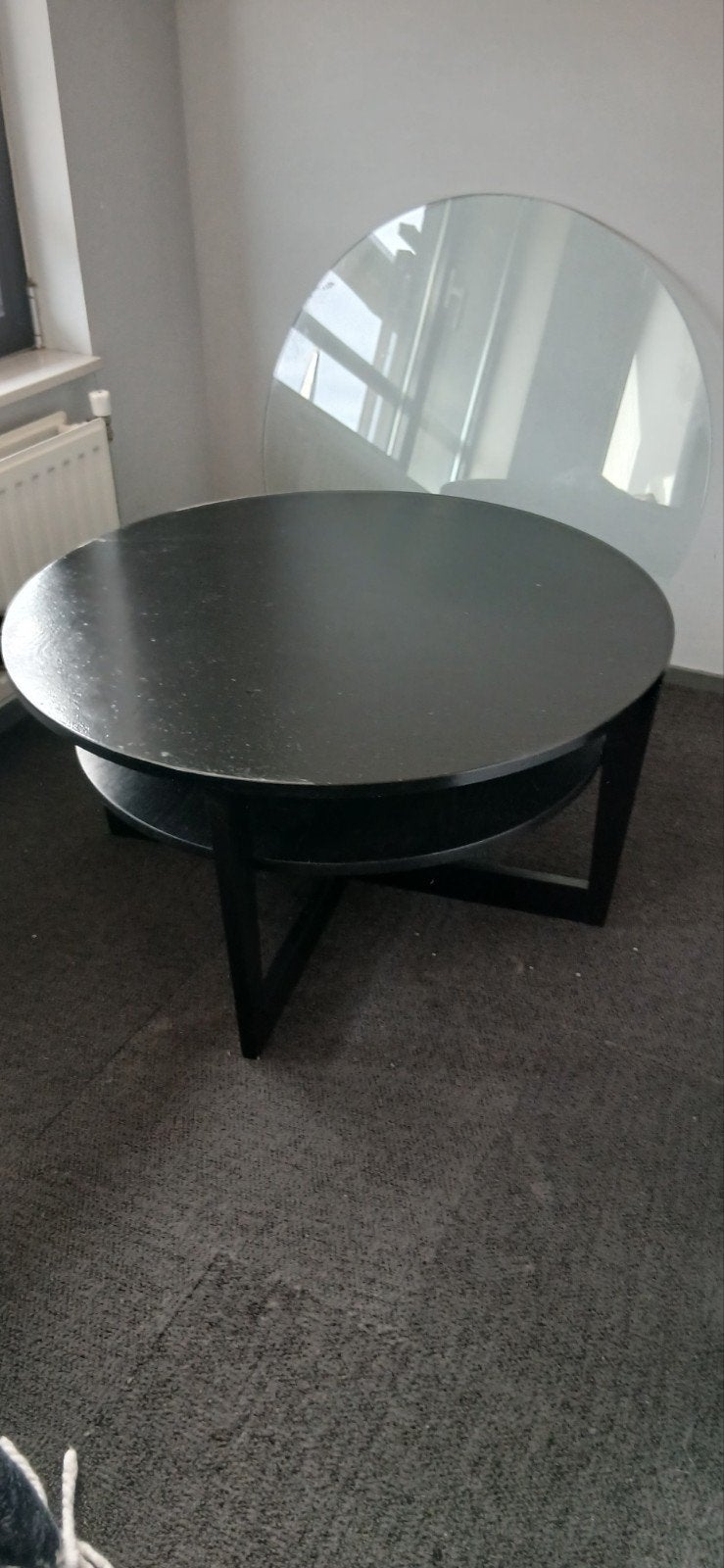 GRATIS salontafel, Gebruikt, 50 tot 100 cm, Rond, Glas