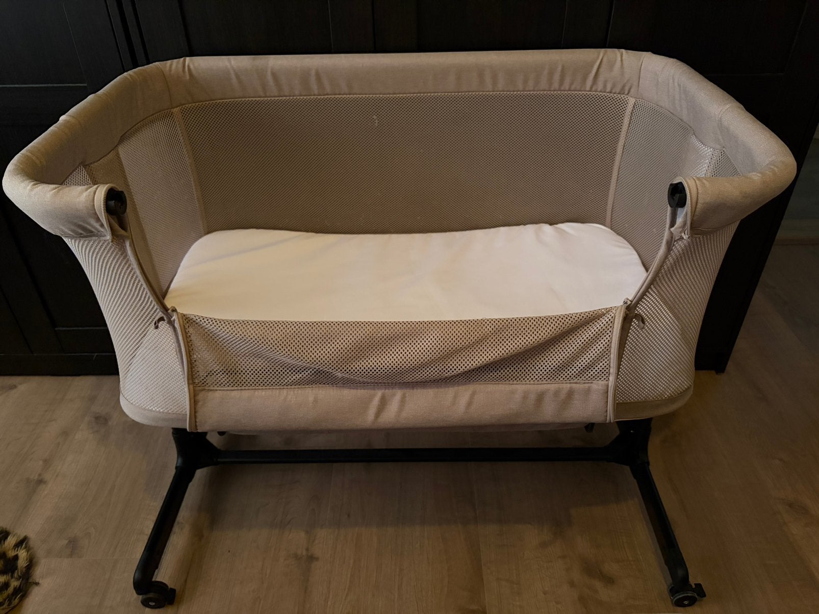Deryan Co-Sleeper Snoozy Wieg - Sand Melange, Ophalen of Verzenden, Gebruikt, Overige typen