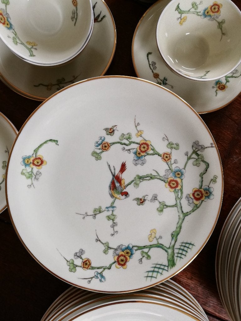Supermooi vintage servies Cerabel heel fijn decor vogels, Ophalen, Overige typen, Zo goed als nieuw, Overige stijlen