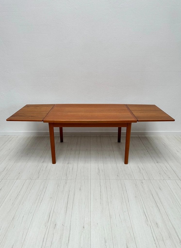 Vamo Sønderborg grote uitschuifbare teak eettafel Deens 60s