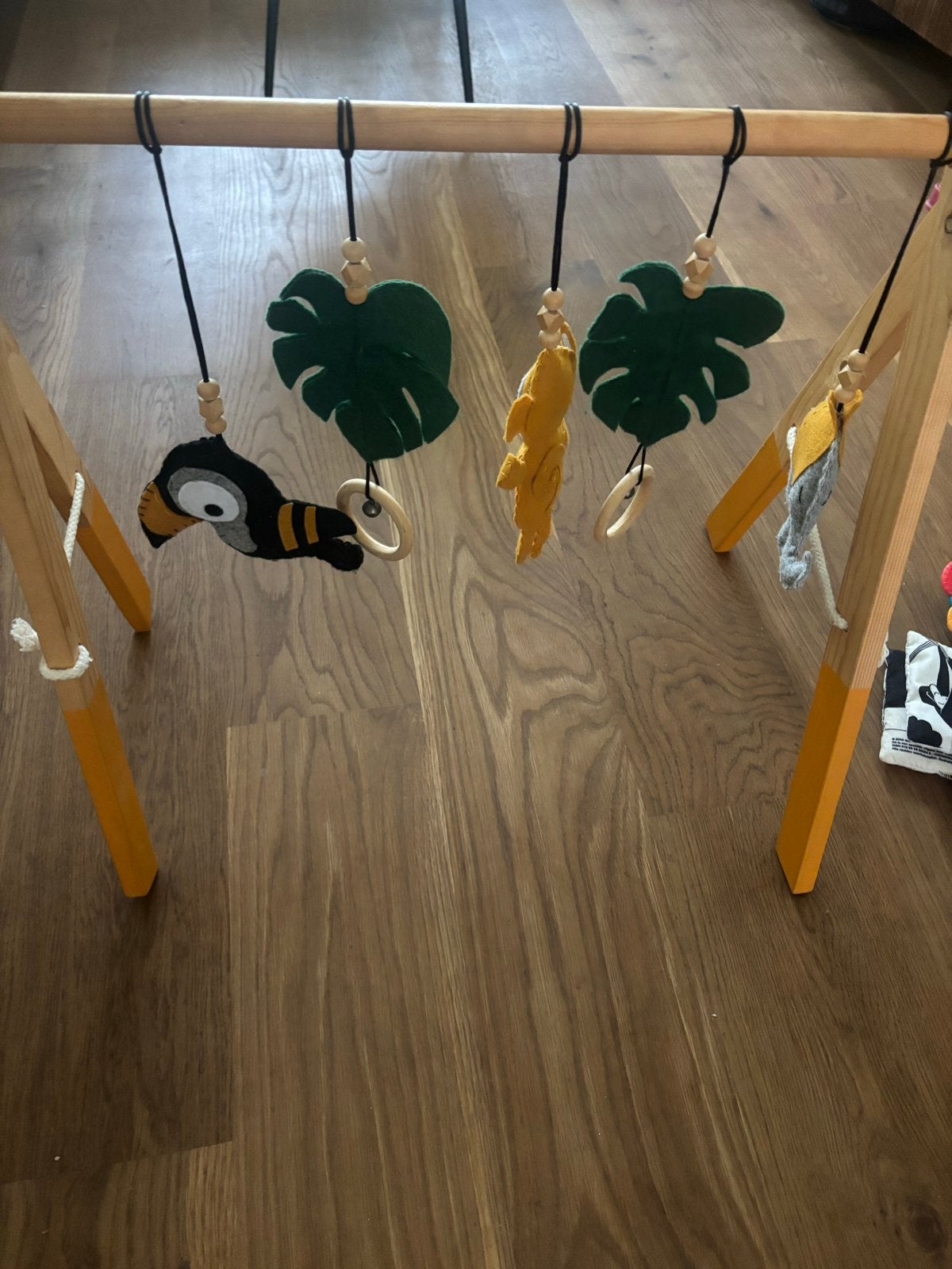 Houten Babygym met Jungle Thema Speeltjes, Kinderen en Baby's, Ophalen, Zo goed als nieuw, Babygym