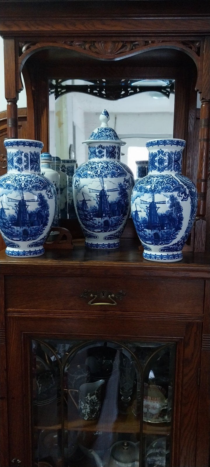 Prachtige Delfts Blauwe Kaststel - St. Delfts Bleau, Antiek en Kunst, Ophalen of Verzenden