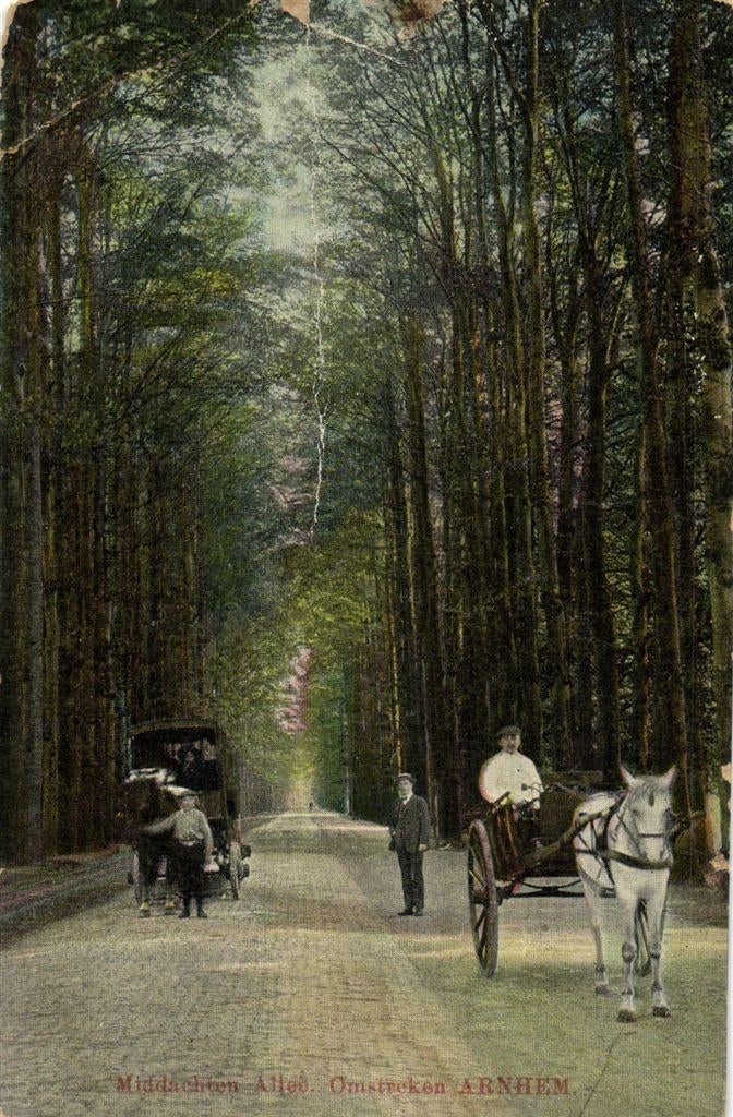 Middachten Allee. - Omstreken Arnhem. - B-keus - 1921 gelope, Ophalen of Verzenden, 1920 tot 1940, Gelopen, Gelderland
