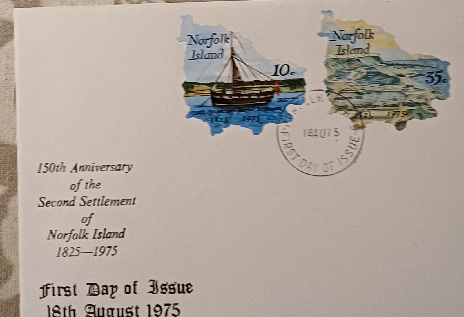 Norfolk Island fdc 1975 onbeschreven, Ophalen of Verzenden