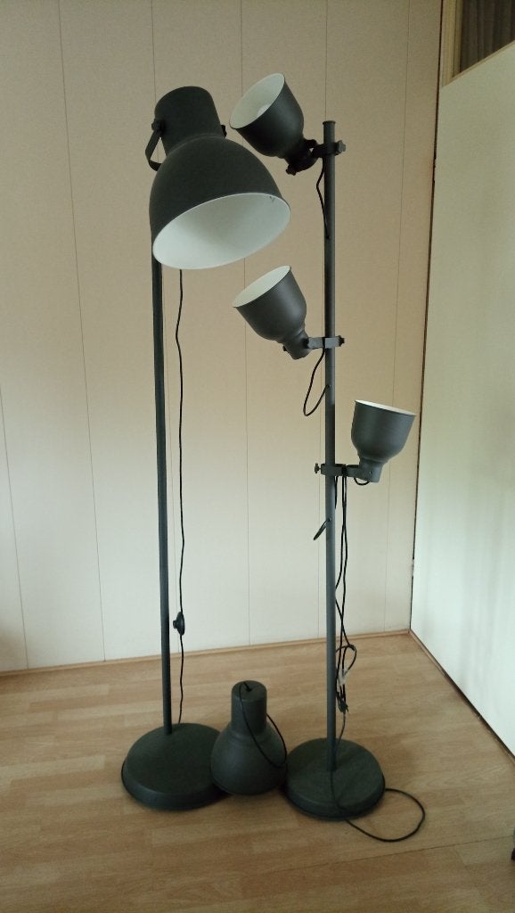 IKEA Staande Lamp met 3 Spots - Zwart, Ophalen, Gebruikt, Overige fittingen, Metaal