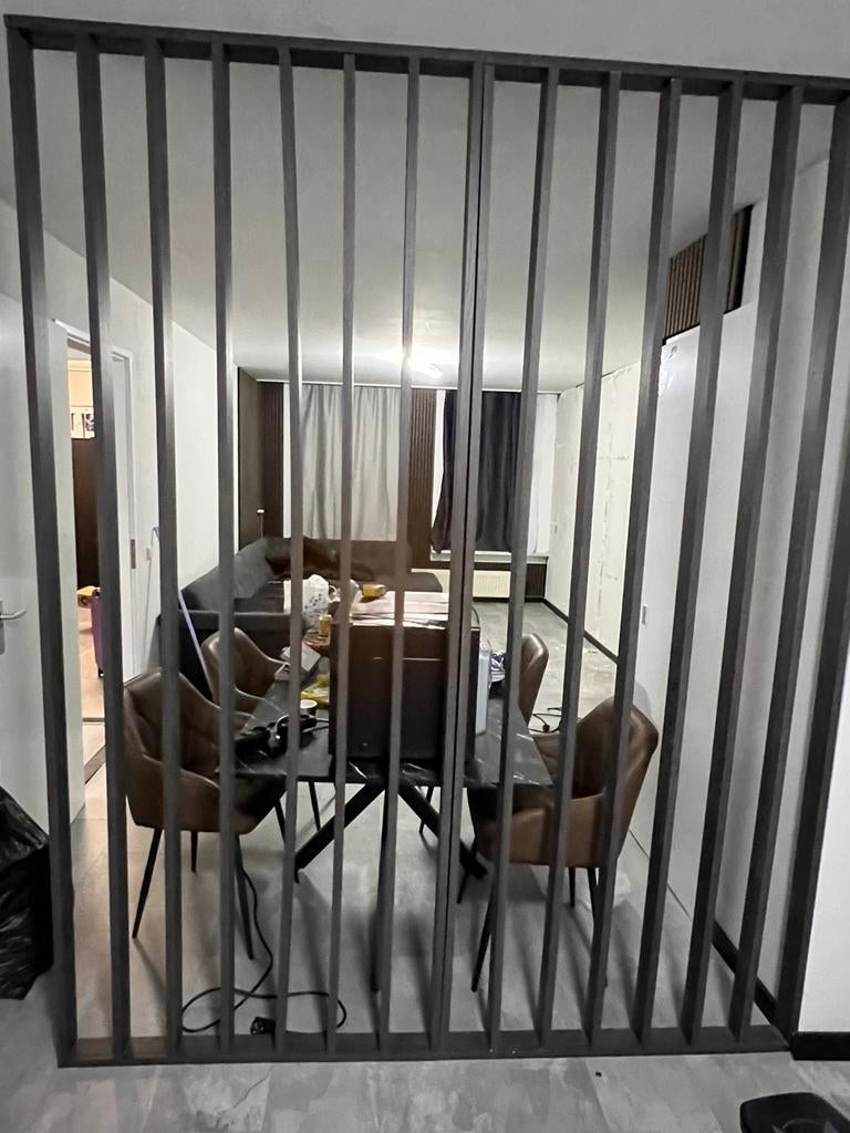 2x Roomdivider Opti antraciet eiken 243x100 cm, Ophalen of Verzenden, Zo goed als nieuw