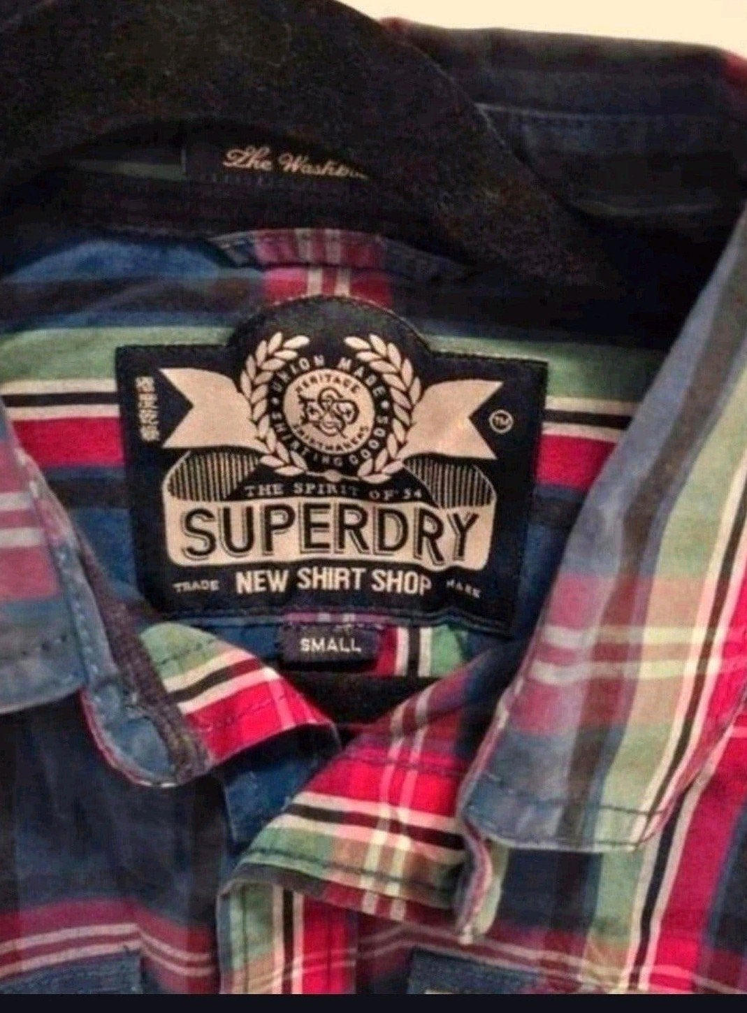 Superdry Geruit Overhemd - Blauw/Rood/Groen - Maat S, Kleding | Heren, Meerkleurig, Halswijdte 38 (S) of kleiner, Ophalen of Verzenden