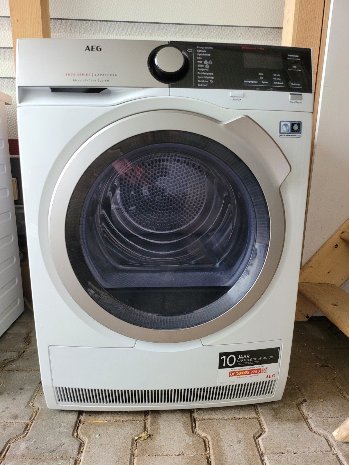 AEG 8000 Series Lavatherm AbsoluteCare Wasdroger, Witgoed en Apparatuur, Ophalen, Gebruikt, Anti-kreukfase, 8 tot 10 kg