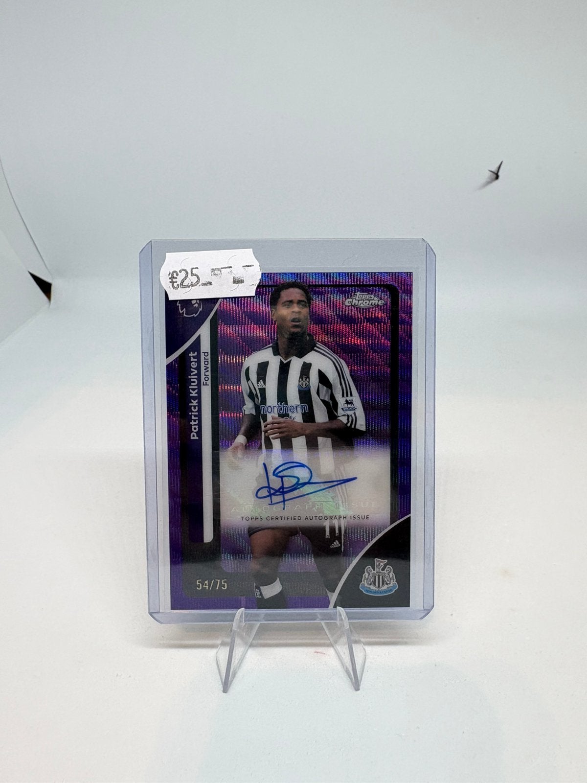 Topps Chrome EPL 2026 Patrick Kluivert Newcastle Auto /75, Ophalen of Verzenden, Zo goed als nieuw, Plaatje