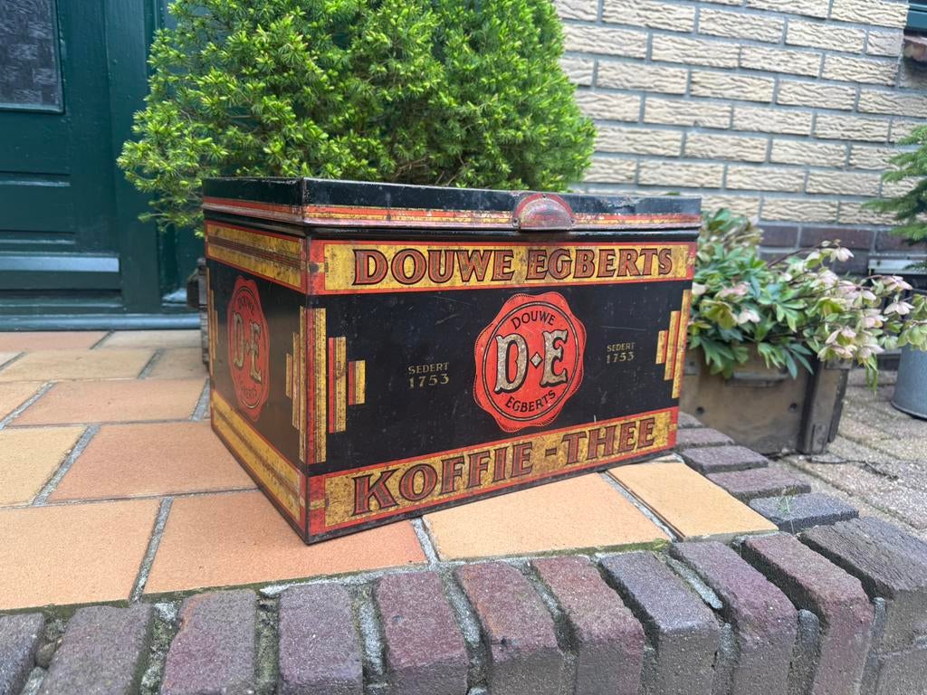 Oud Douwe Egberts reclame winkel koffie blik winkelblik, Ophalen, Zo goed als nieuw