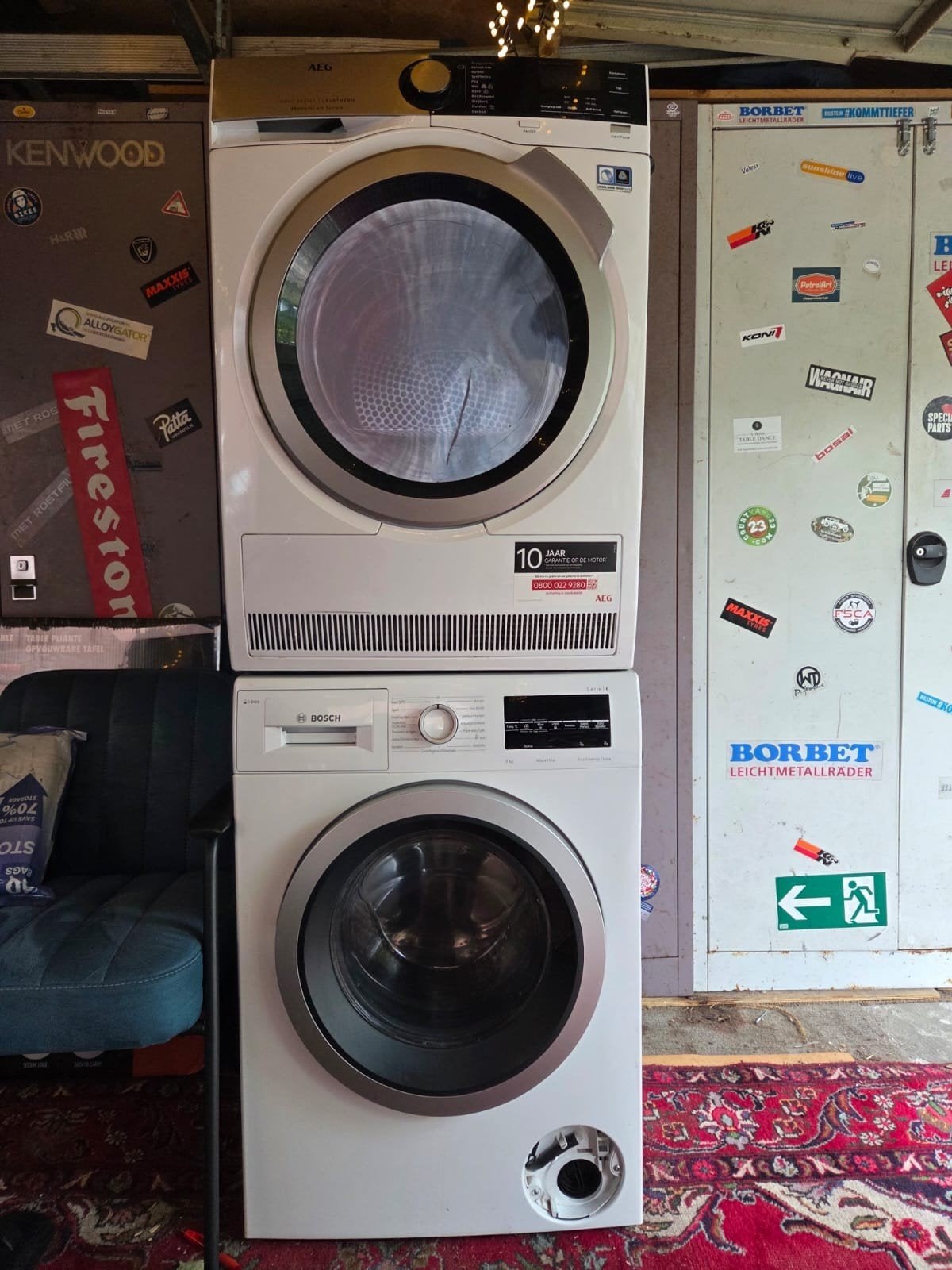 wasmachine en droger, 6 tot 8 kg, Ophalen of Verzenden, 85 tot 90 cm