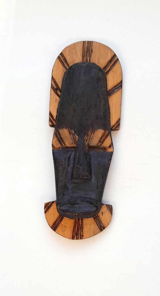 Afrikaans houtsnijwerk gezichtsmasker, Houtsnijwerk, Ophalen of Verzenden, Handgemaakt, Hout