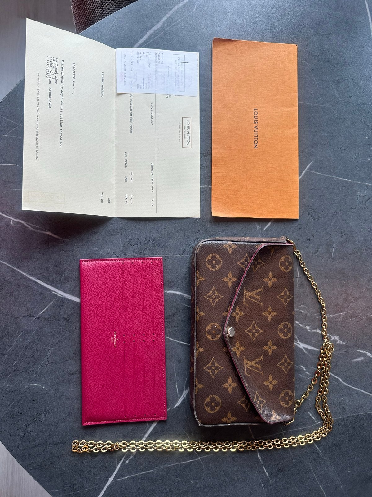Louis Vuitton Pochette Félicie Monogram, Sieraden, Tassen en Uiterlijk, Tassen | Damestassen, Ophalen of Verzenden, Zo goed als nieuw