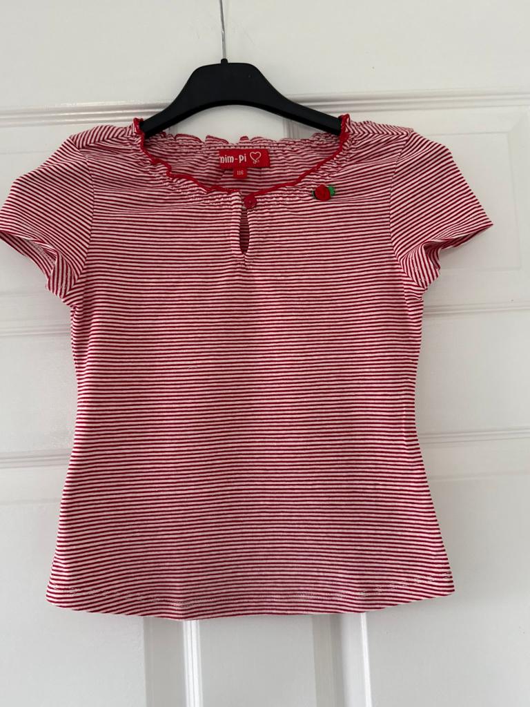 Shirtje Mim-Pi maat 116, Kinderen en Baby's, Kinderkleding | Maat 116, Meisje, Ophalen of Verzenden, Zo goed als nieuw, Shirt of Longsleeve