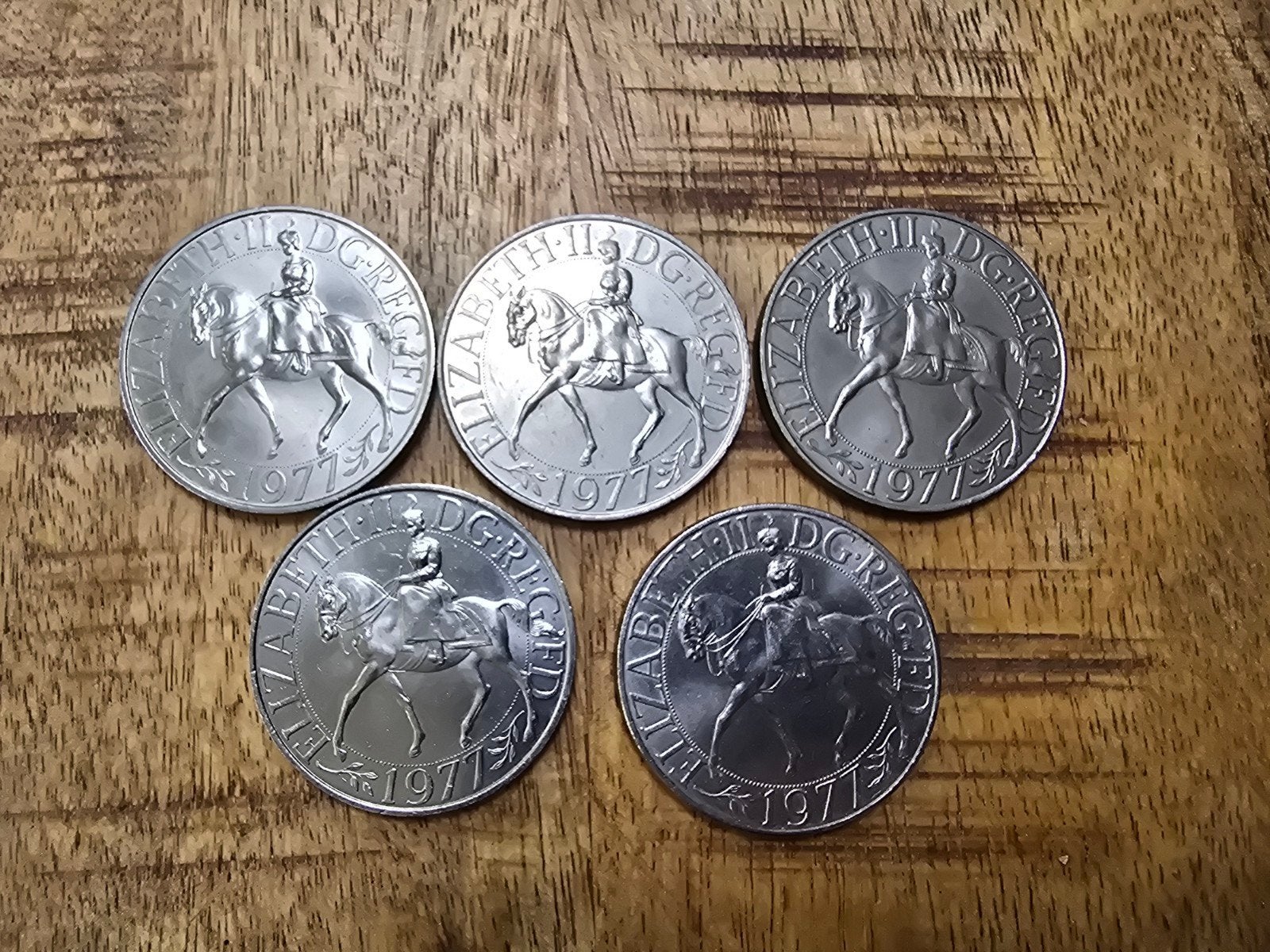 Set van 5 Britse 25 pence munten uit 1971, Ophalen of Verzenden, Midden-Oosten, Setje