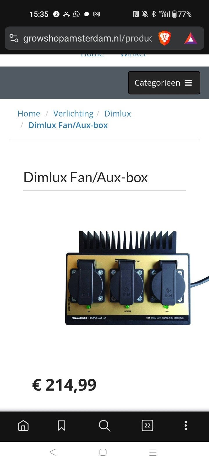 Dimlux complete set: controller, 5x travo, Lumatek kap, Ophalen of Verzenden