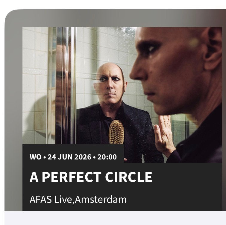 2x Tickets te koop. 50per stuk. A Perfect circle, Twee personen