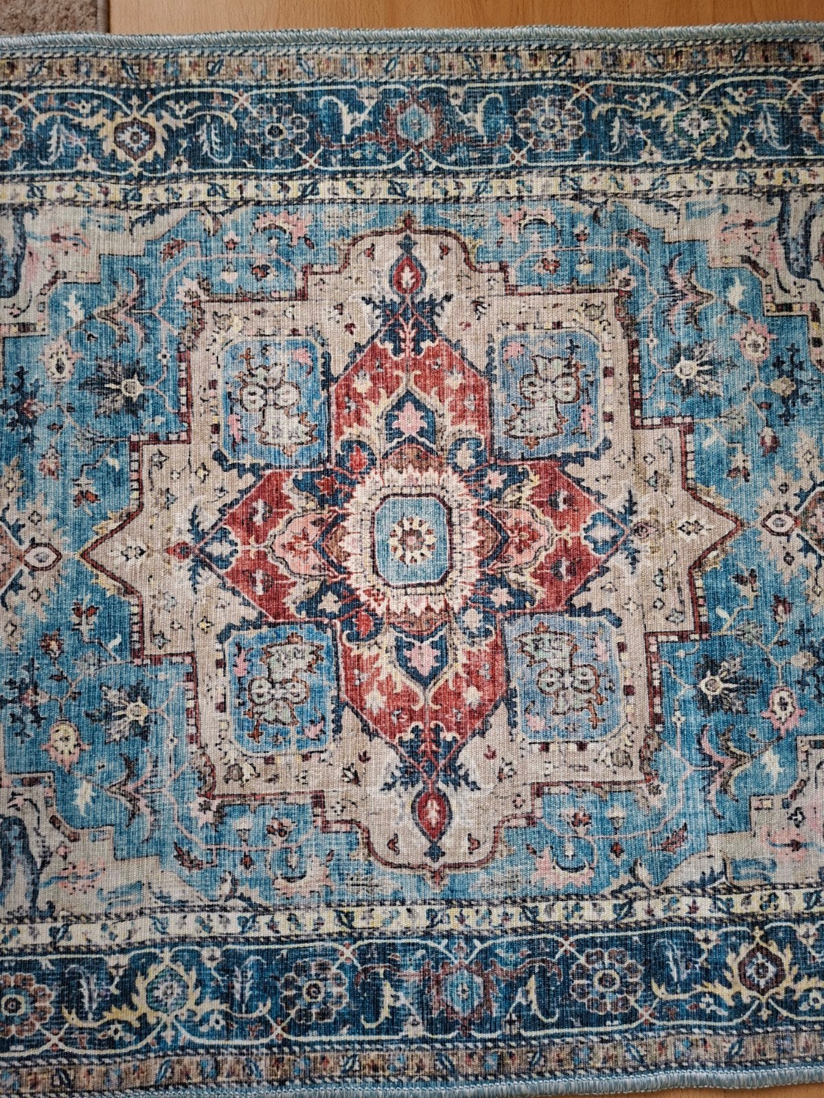 Nieuwe loper 2.95m x 80cm - Blauw/Rood Oosters patroon, Blauw, Rechthoekig, Nieuw, 200 cm of meer