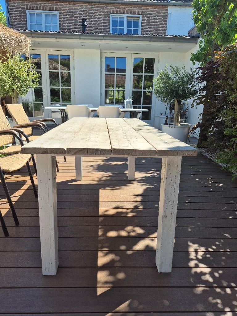 Tuin tafel van steigerhout, Tuin en Terras, Ophalen, Gebruikt, Rechthoekig, Hout
