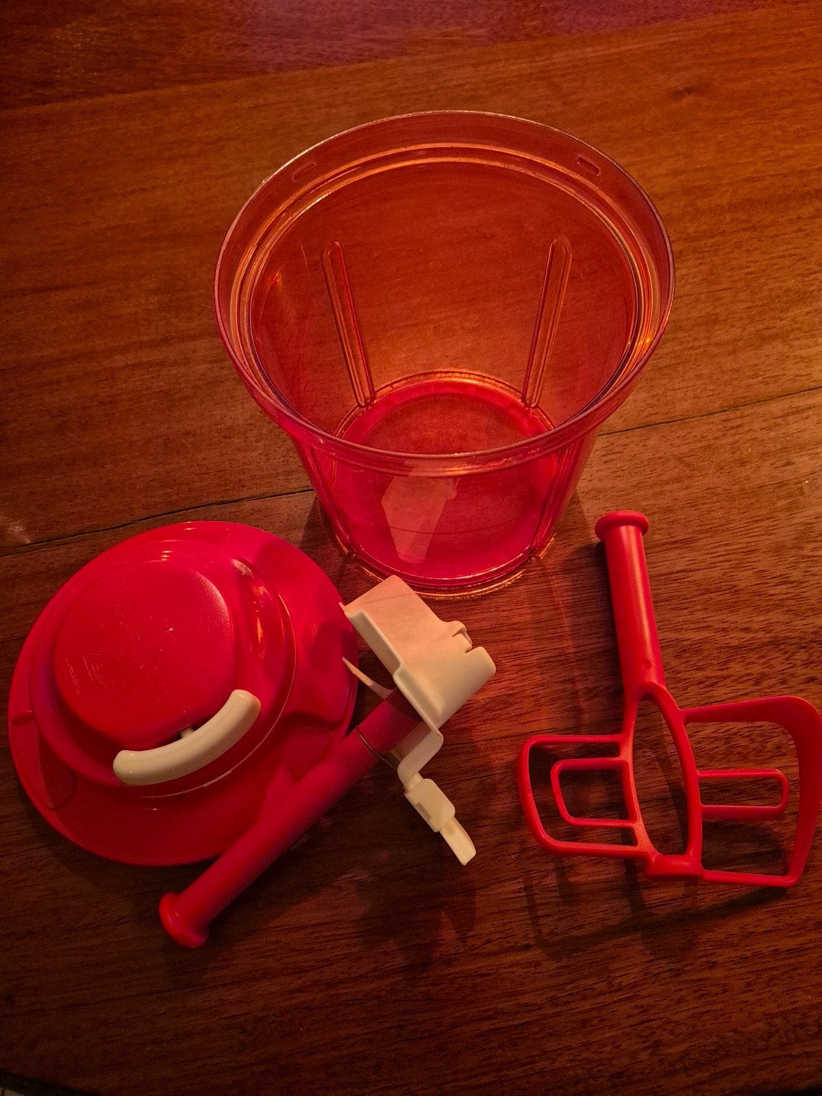 Tupperware Quick Chef 3 met accessoires, Kunststof, Ophalen of Verzenden, Rood, Overige merken