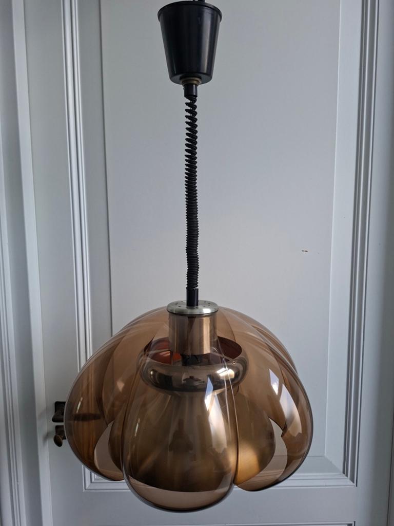 Dijkstra Space Age Plafondlamp - Jaren 70, Huis en Inrichting, Lampen | Hanglampen, 50 tot 75 cm, Ophalen of Verzenden, Metaal
