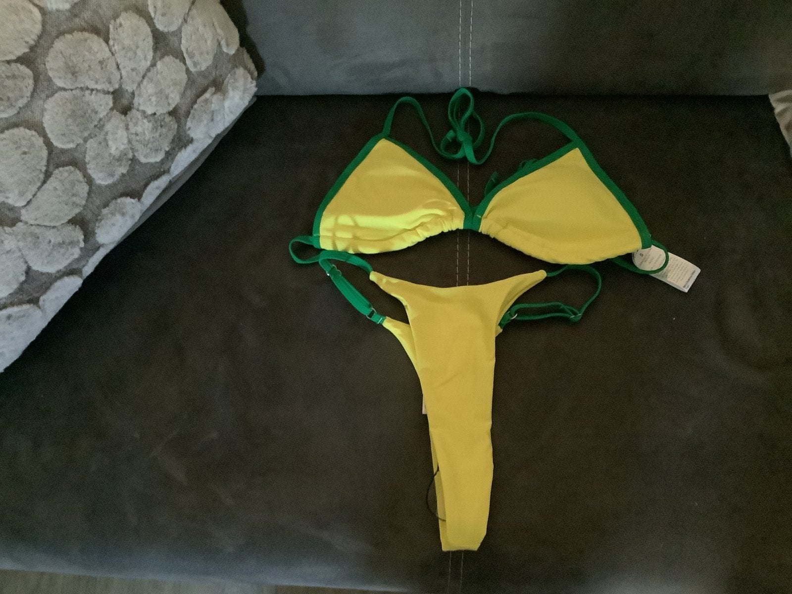 Shein Bikini Geel Groen Maat S, Kleding | Dames, Badmode en Zwemkleding, Ophalen, Nieuw, Meerkleurig, Bikini
