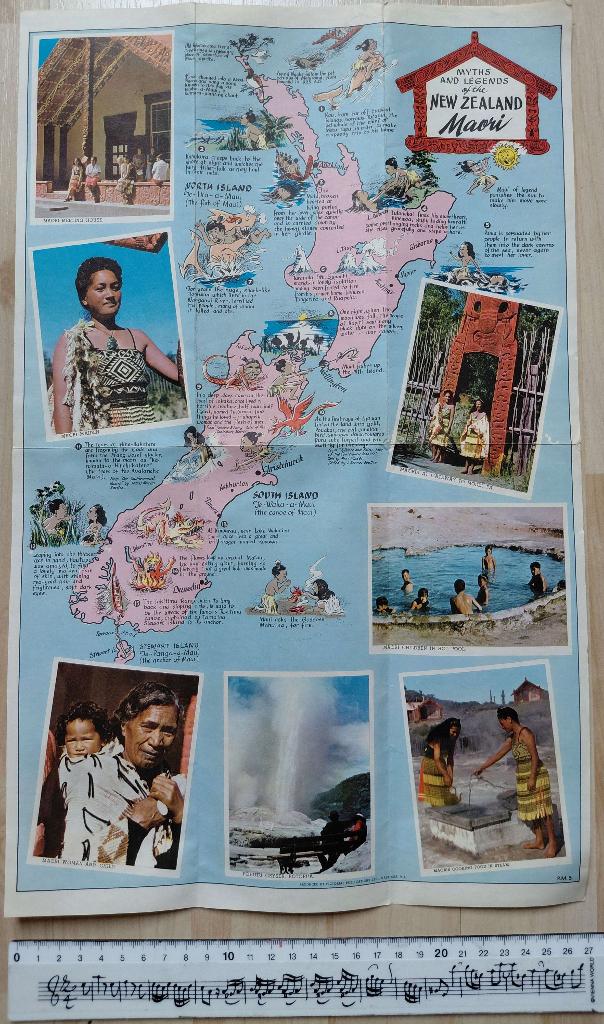 Poster: Myths & Legends of the New Zealand Māori, Rechthoekig Staand, Ophalen of Verzenden, Zo goed als nieuw, A1 t/m A3