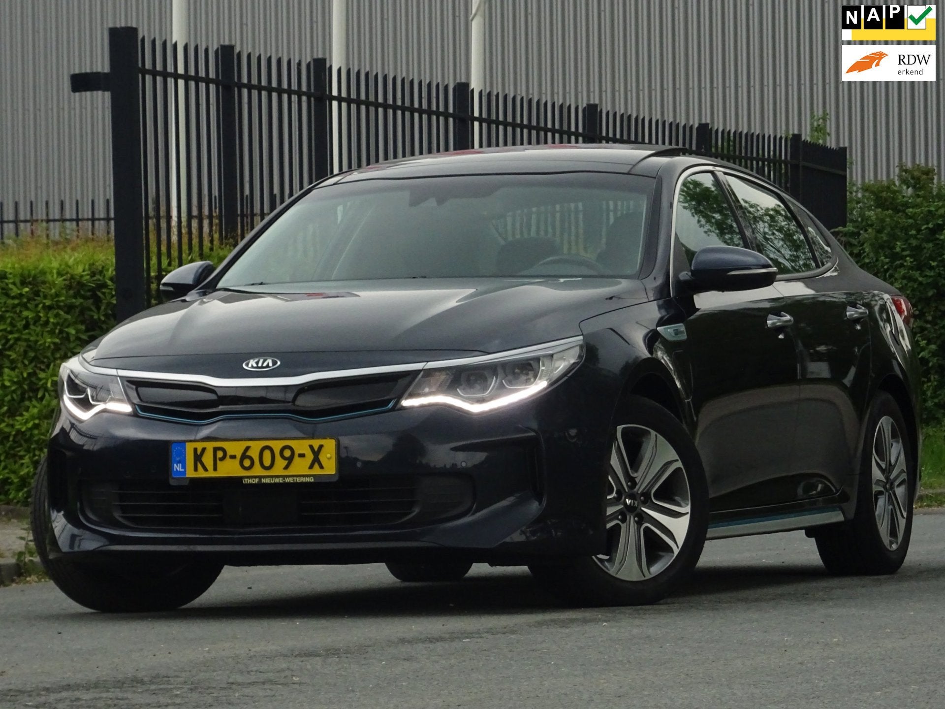 Kia Optima 2.0 GDI PHEV Business DynamicLine FULL OPTIONS, Auto's, Kia, Dealer onderhouden, Gebruikt, Blauw, Optima